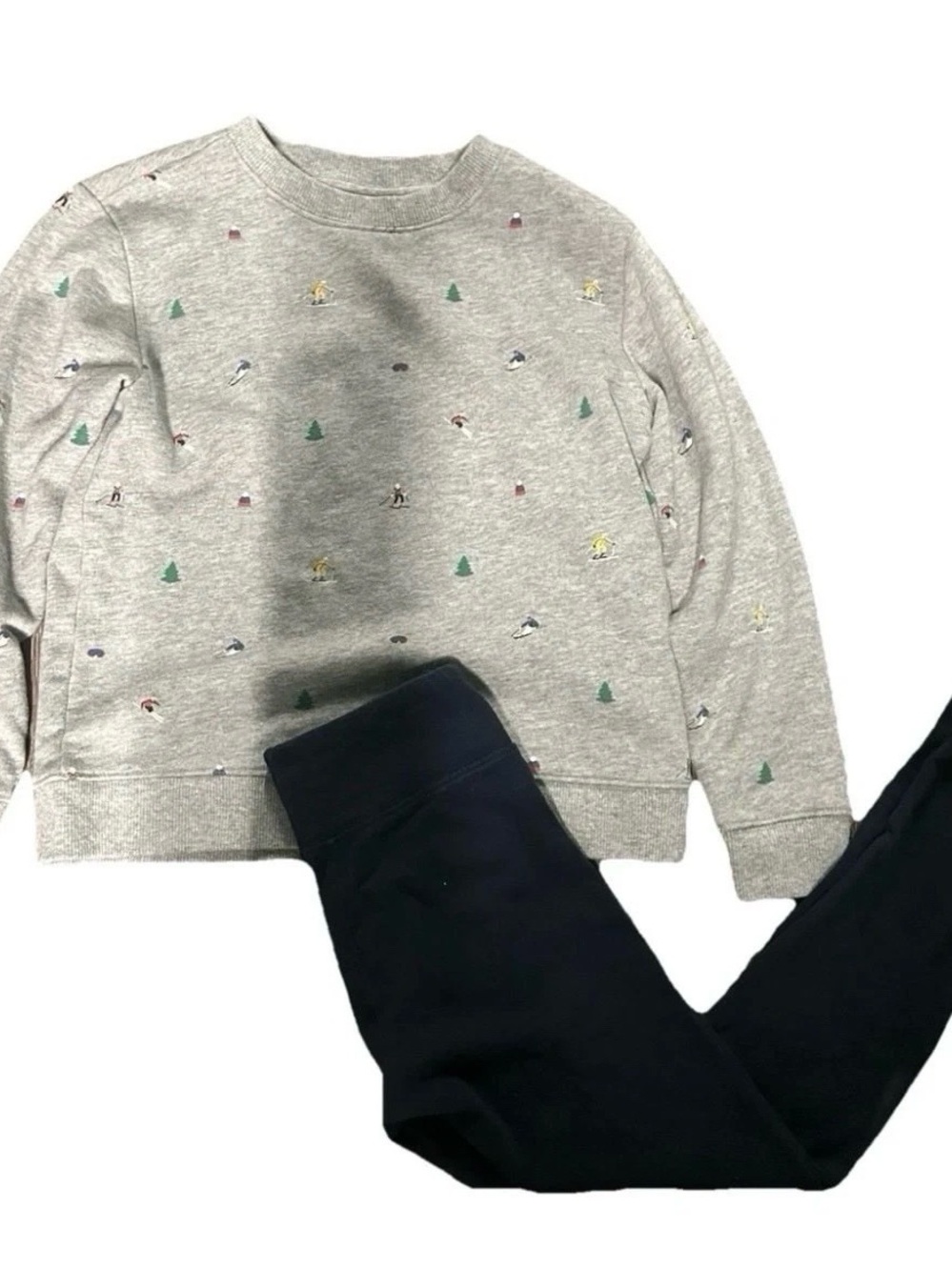 Janie And Jack Grey Crewneck Abercrombie Kids Leggings Size 7/8